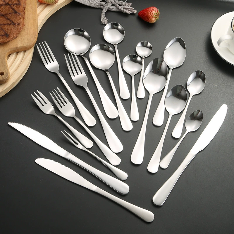 Tableware stainless steel, set for hotel