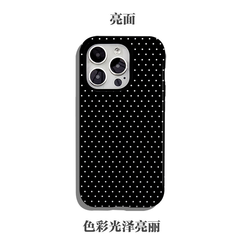 亚马逊爆款简约黑色斑点磁吸适用三星s25苹果16pro菲林二合一全包|undefined