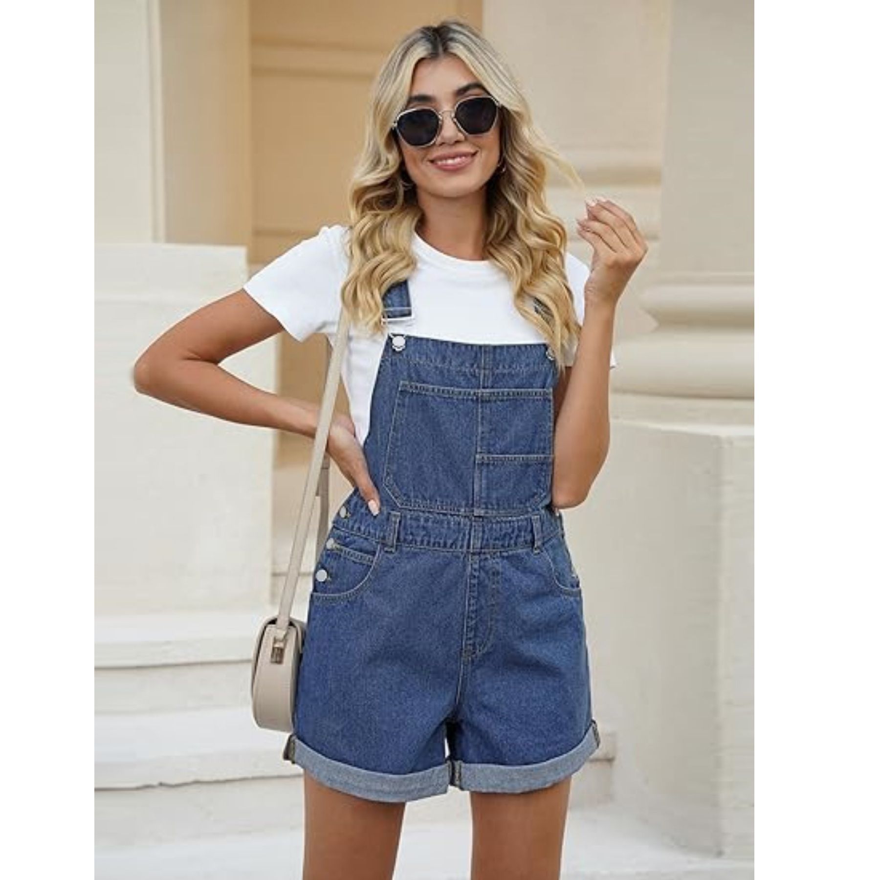 亚马逊 2025秋季跨境大码女装 牛仔潮流精品女士背带裤欧美基本款