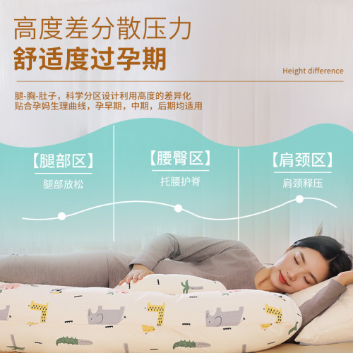 Pregnant Woman Pillow Side Sleeping Support U-Shaped Pillow Multifunctional Pregnant Side Sleeping Pillow Maternity Accessories
