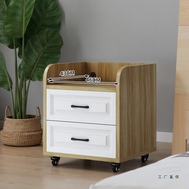 impresora debajo del escritorio estante de almacenamiento ecológico tablero de partículas cajón de doble capa móvil gabinete de archivos de oficina silenciosa corredera de almacenamiento