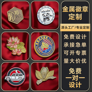 金属徽章定制企业logo校徽定 做文创胸针班徽活动奖章纪念章制作-阿里巴巴