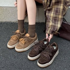 真皮复古德训鞋女2025新款轻便软底休闲板鞋流行爆款学生休闲鞋潮