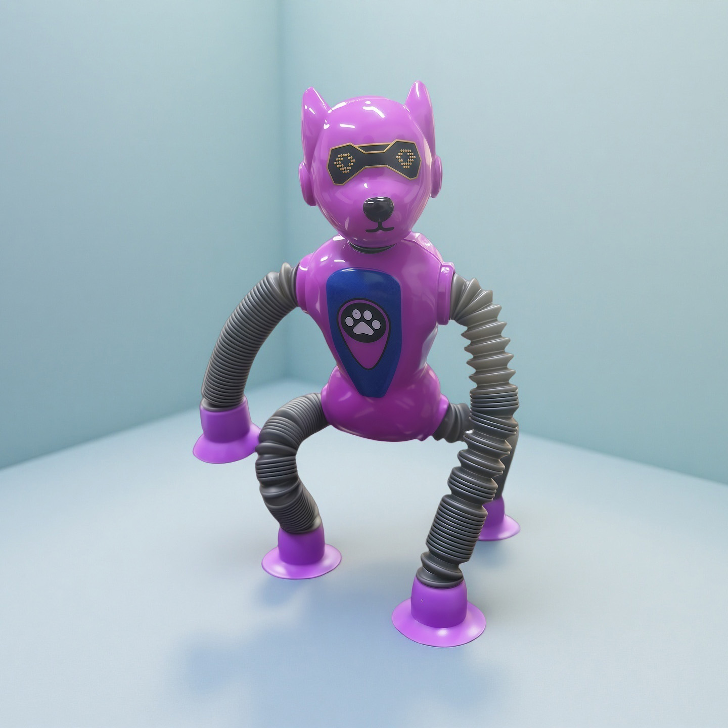 Transfronterizo robot flexible tubo telescópico niño puzzle dibujos animados estirados ventosa interacción padre-hijo creativo juguete descompresión