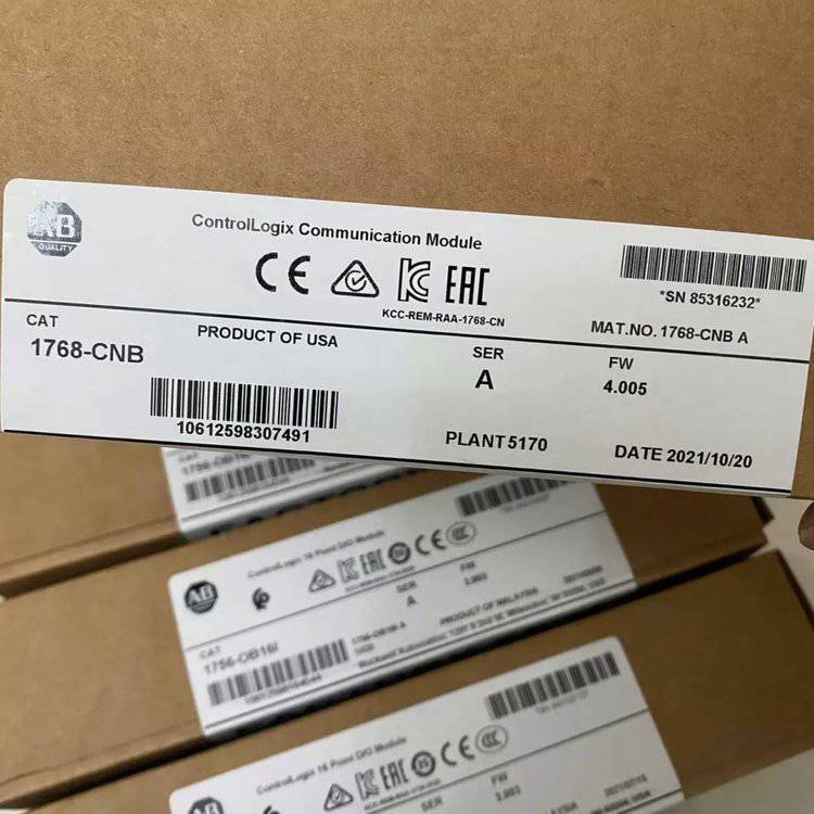 美国罗克韦尔 AB 控制模块PLC1756-M08SE 1756-A4 优势全新原装现
