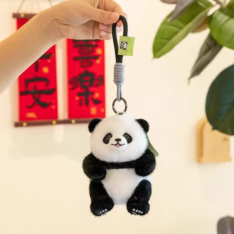 芸絨坊パンダ卸売り玩具子供花花七仔人形精品ぬいぐるみキーホルダー七仔ペンダント卸売り