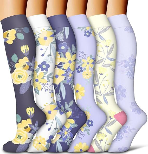 Calcetines de compresión transfronterizos Calcetines de pantorrilla Calcetines elásticos Deportes Ciclismo Correr Calcetines de yoga Calcetines de compresión de tubo largo para hombre Spot para mujer