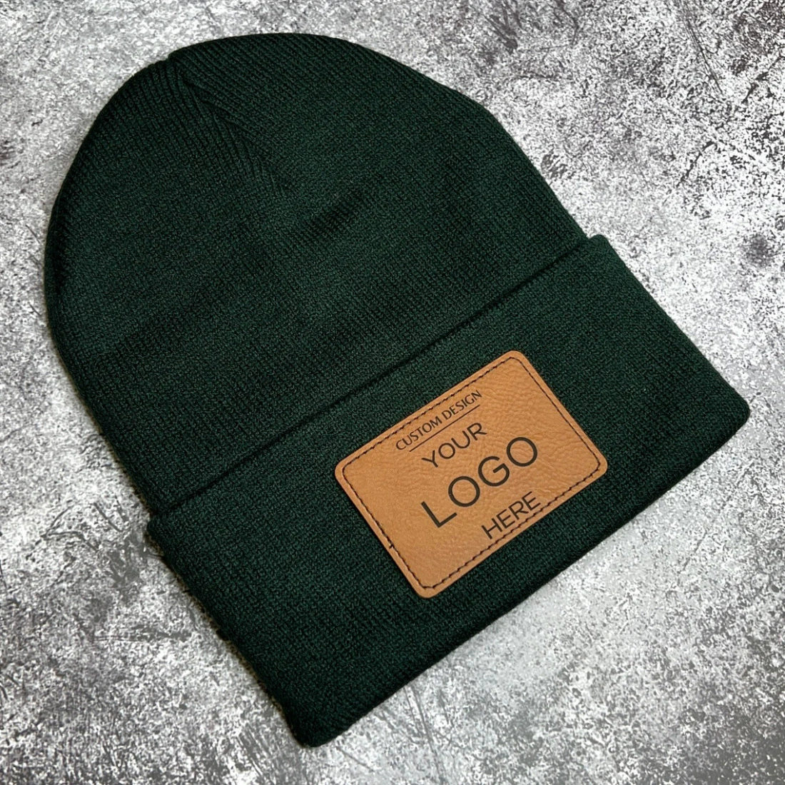 Лазерная кожаная этикетка вязаная шапка имя логотип гравировка etsy может быть обработана от имени