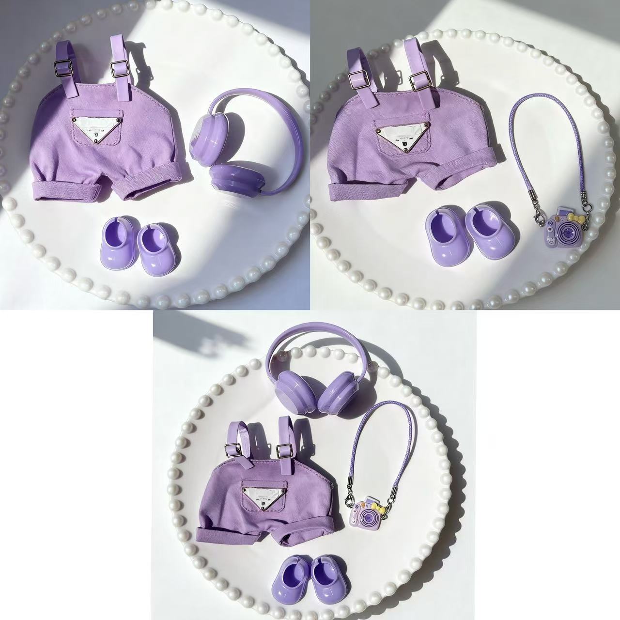 Coleccion de ropa de muñeca de labu creativa de 17cm muñeca de vestir con set de ropa de muñeca de labubu