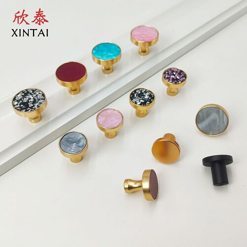 Xintai shell round drawer cabinet door wardrobe handle personalized creative simple shell Nordic single hole small handle