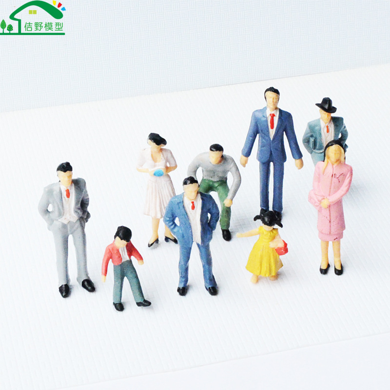 Mini simulación muñeca edificio arena Mesa escena material decorativo Colorido figura modelo miniatura paisaje pequeña figura colorido hombre