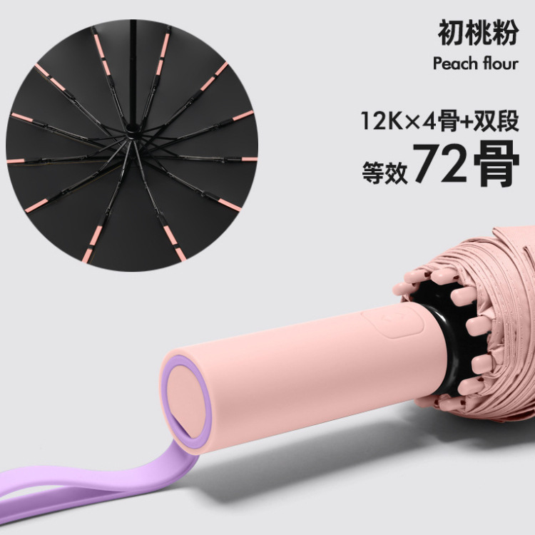 Powder de Peach (72 hueso vinil paraguas automático)