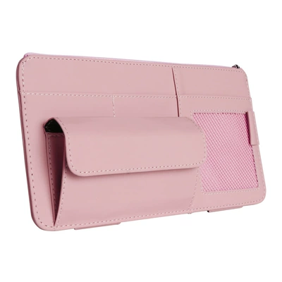Car Glasses Clip/Bill Clip – Holder - 3062-pink-nappa-leather-glasses-case