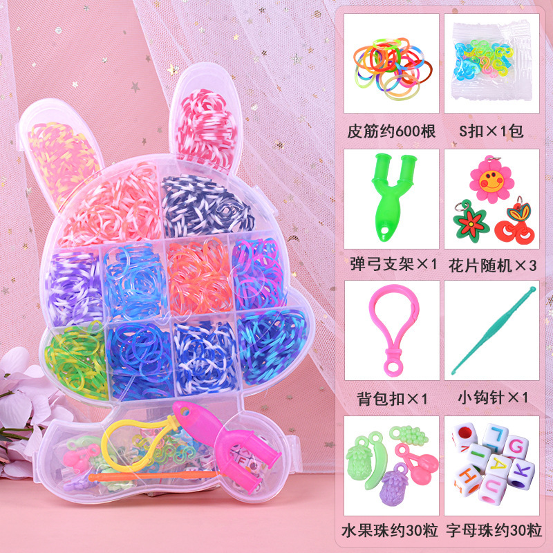 28 rejilla 32 rejilla 40 rejilla trenzado máquina DIY color banda de goma niños arco iris hecho a mano juguetes educativos para niños tejer