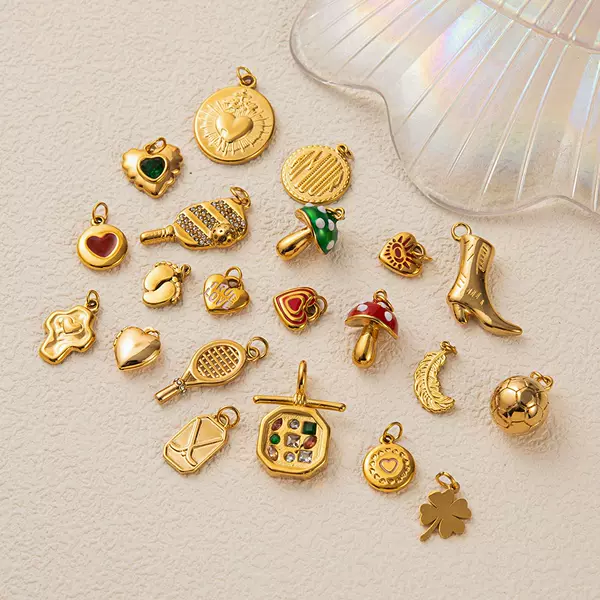 In-Stock Stainless Steel DIY Basic Adjustable Chain Collection, Heart-Shaped Lifestyle Series Pendants, Vacuum Electroplating in a Furnace 1