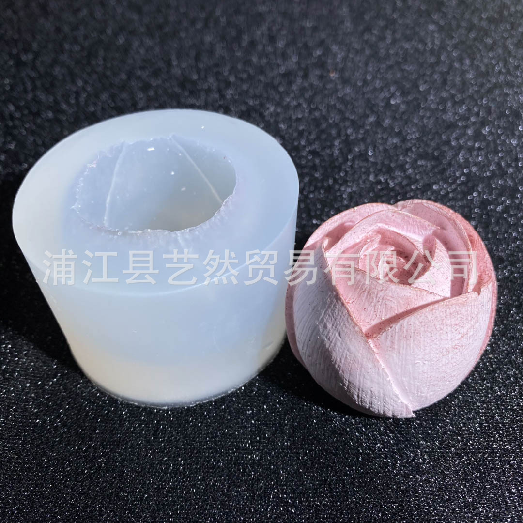 Simulación tridimensional forma de flor de tulipán molde de silicona DIY vela aromaterapia flor artificial molde epoxi accesorios de decoración de mesa