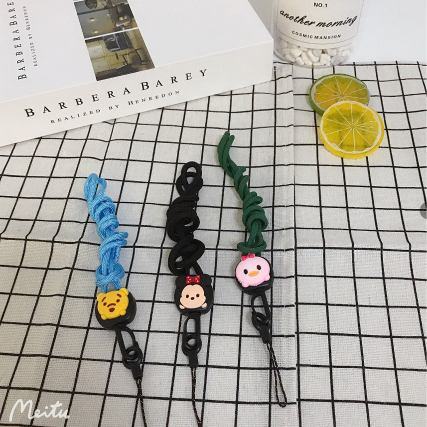 Creativo ins estilo cordón Tarjeta de Identificación Cordón de transferencia térmica correa de teléfono móvil accesorios de dibujos animados cuerda de teléfono móvil colgante