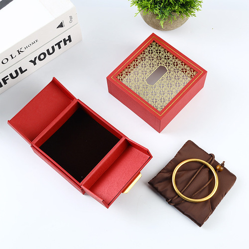 Factory Inheritance Series Grand Fortune Inheritance Ancient Craft Engraved Bead Bracelet Box Jade Treasures Collectible Ornament