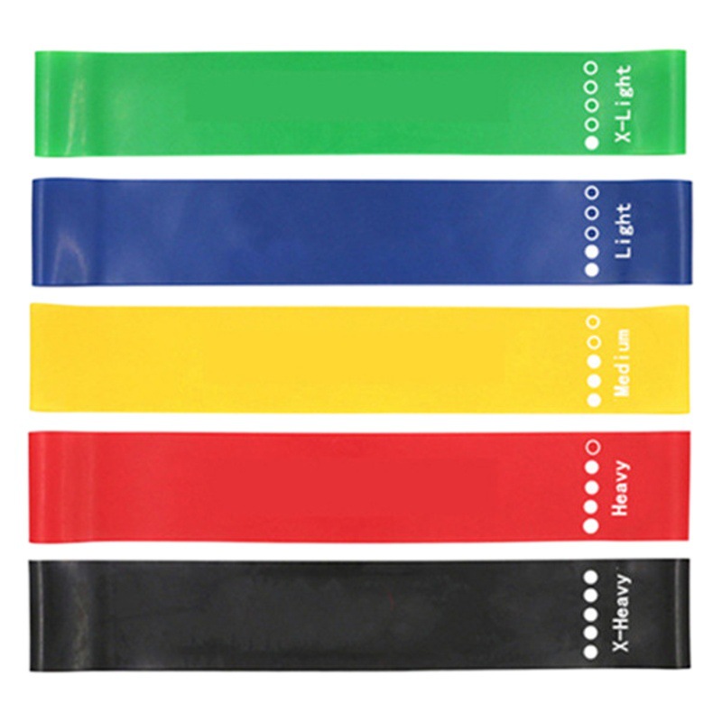 Elastic Resistance Bands, Hip Resistance Bands, Yoga Bands, Fitness Tpe Five-Piece Set, Training Stretching Leg Resistance Bands