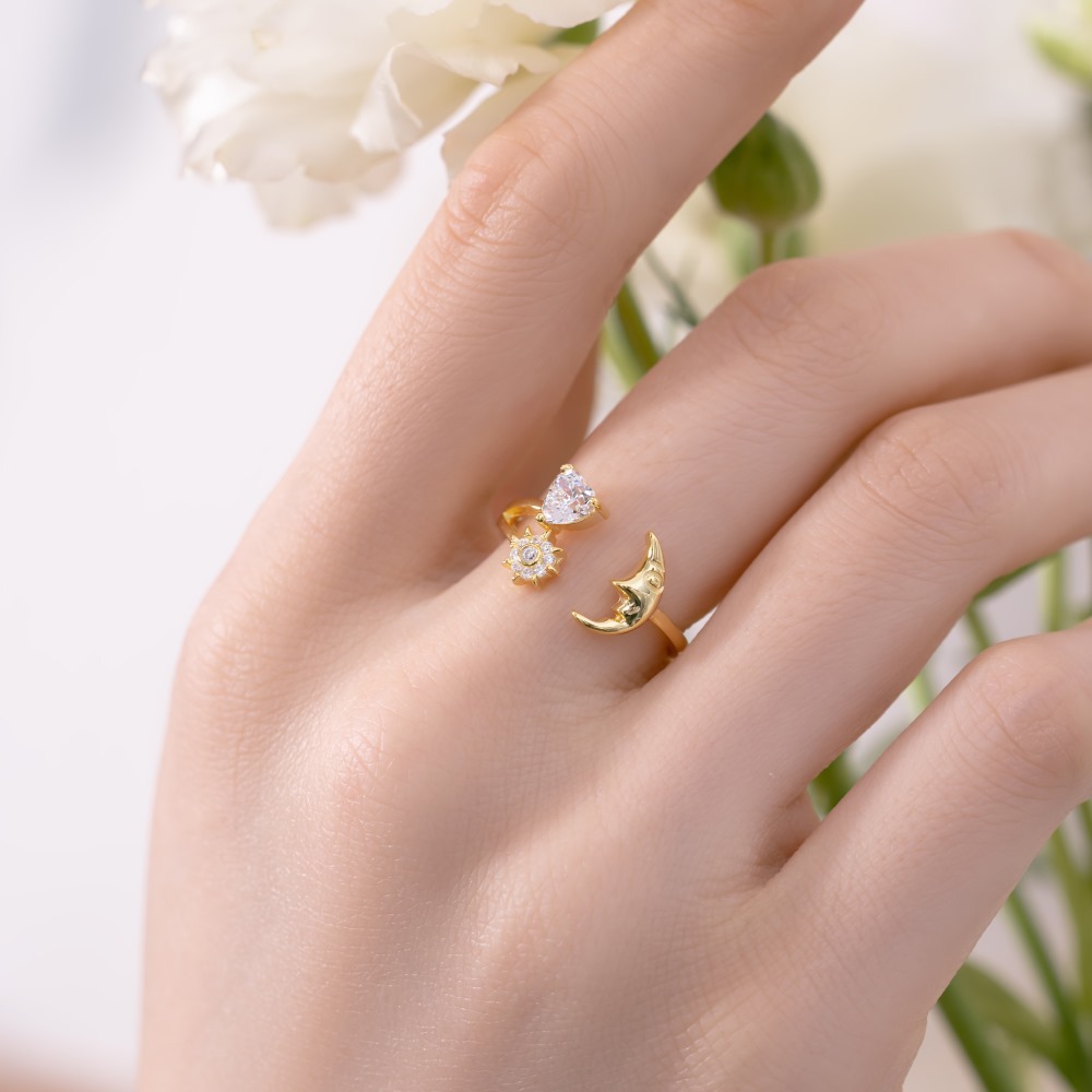 6g Weight Zircon Inlay Material Open Rings Classification Adjustable Ring Size 1 Piece Quantity Holiday, Daily Occasion 925 Sterling Silver Material Geometric Pattern Women's Gender Plating, Inlay Design Basic, Modern Style, Classic Style Style 925 Sterling Silver Zircon Geometric Open Rings 25