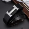 Silver H-Buckle + Toothless Automatic Black Belt Strap