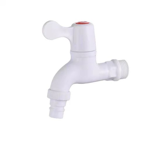 Plastic faucet wholesale Liansu white faucet washing machine faucet bathroom kitchen faucet project