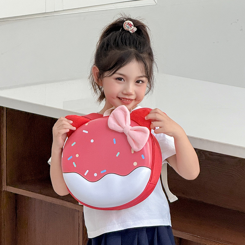 Jardín de infantes bebé mochila de huevo lindo gato oídos mochila de niños y niñas impresión dulce mochila de niños
