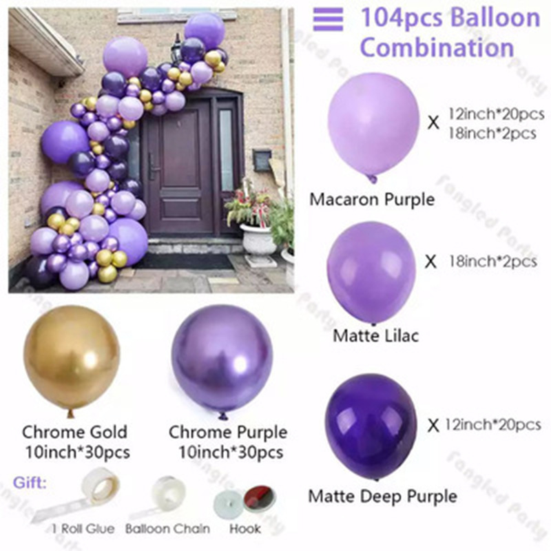 104 pieces purple suit