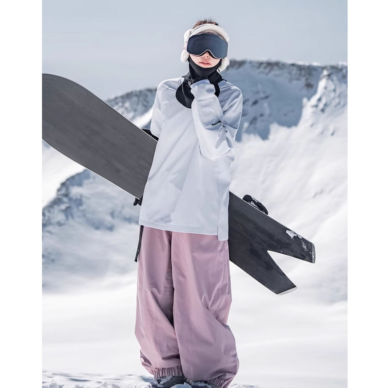 Casual Large Size Snowboarding Pants for Men and Women, Loose Velvet, Warm, Waterproof and Breathable Ski Equipment for Couples