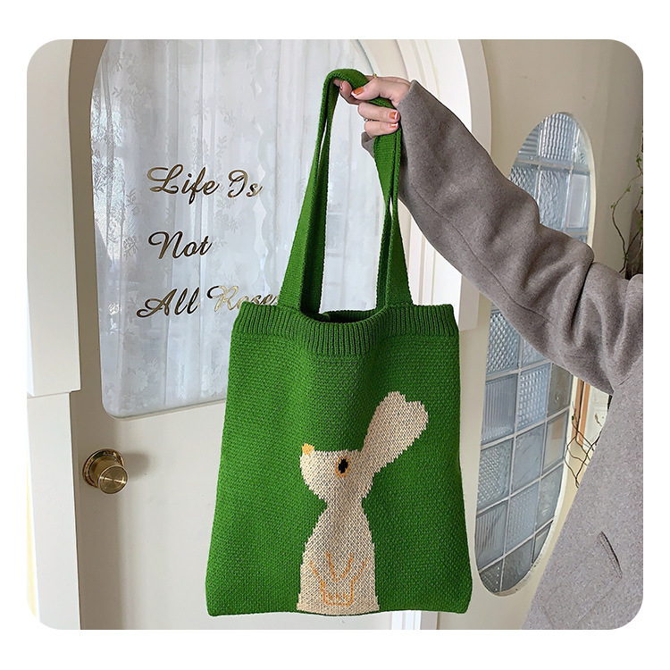 Women's Gender Cute Style Square Shape Women's Polyester Animal Cat Cute Square Open Shoulder Bag