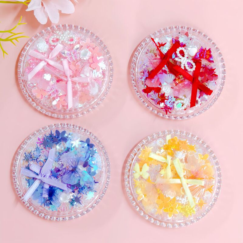 New Bow Aurora Colorful Fairy Sequin Eye Makeup Patch Pearl Children's Stage Makeup Cute Mermaid Sequin