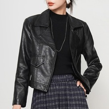 专柜设计感女士皮衣秋冬新款时尚经典短款上衣潮流气质绵羊皮外套