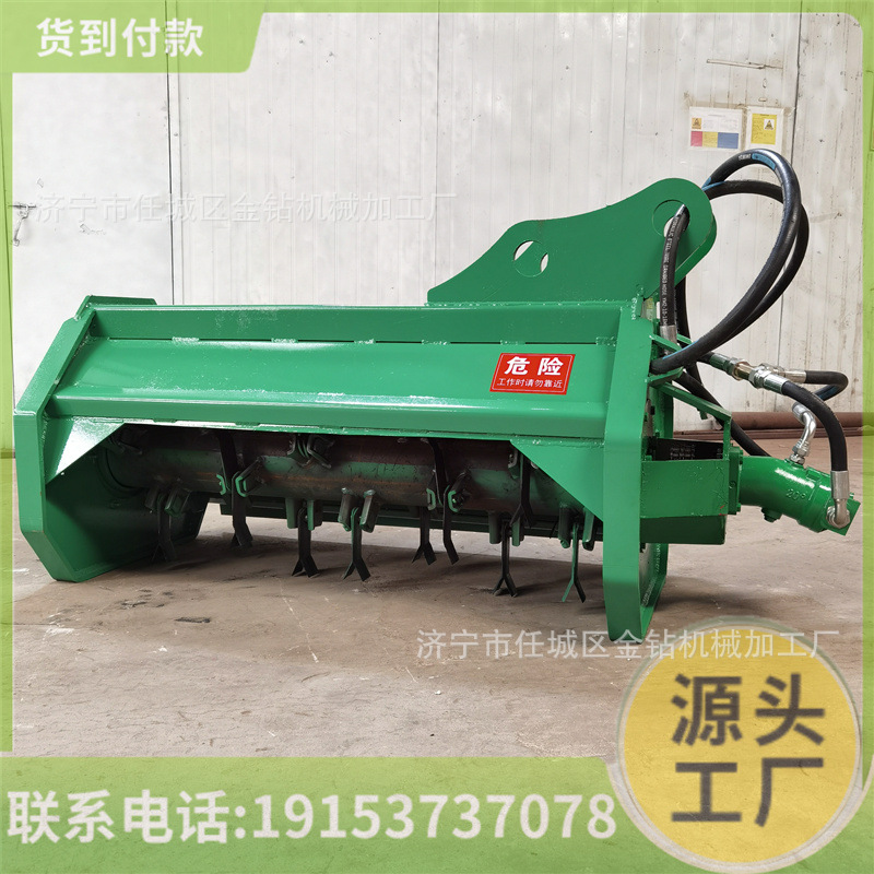 6075挖机改装液压碎草机 荒山河坡杂草清理割草 农业开荒修剪切