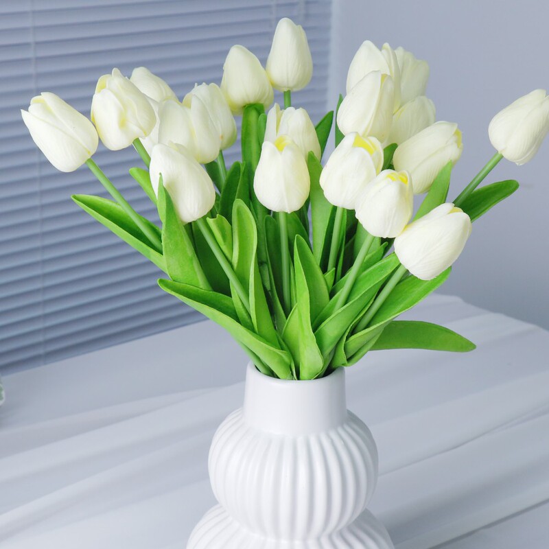 3D Printing Artificial Rose Wedding Decoration Hydrangea Tulip Flocking Artificial Flower Wedding Ornaments Wholesale