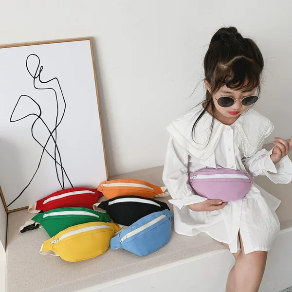 Korean Style Crossbody Kidsren's Bag 2023 Summer Waist Bag Girls Shoulder Bag Fashionable Boy Chest Bag Mini Storage