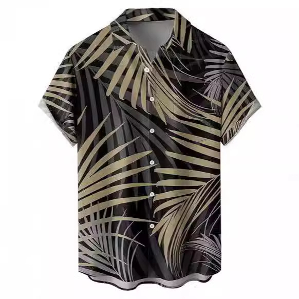 Summer New Men's Shirt 3D Print Hawaiian Style Shirt Multicolor Casual Lassel Shirt Men