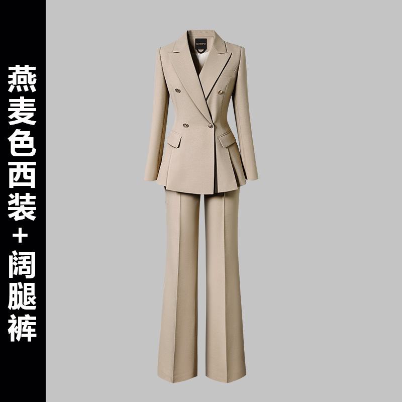 春秋职业西装套装女高级感气质收腰正装面试通勤上班珠宝店工作服|undefined