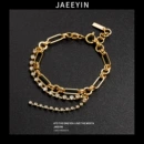 简茵2021夏季轻奢ins风韩范<font red=H>手链</font>女读者金宝石法式小香风<font red=H>手链</font>饰品