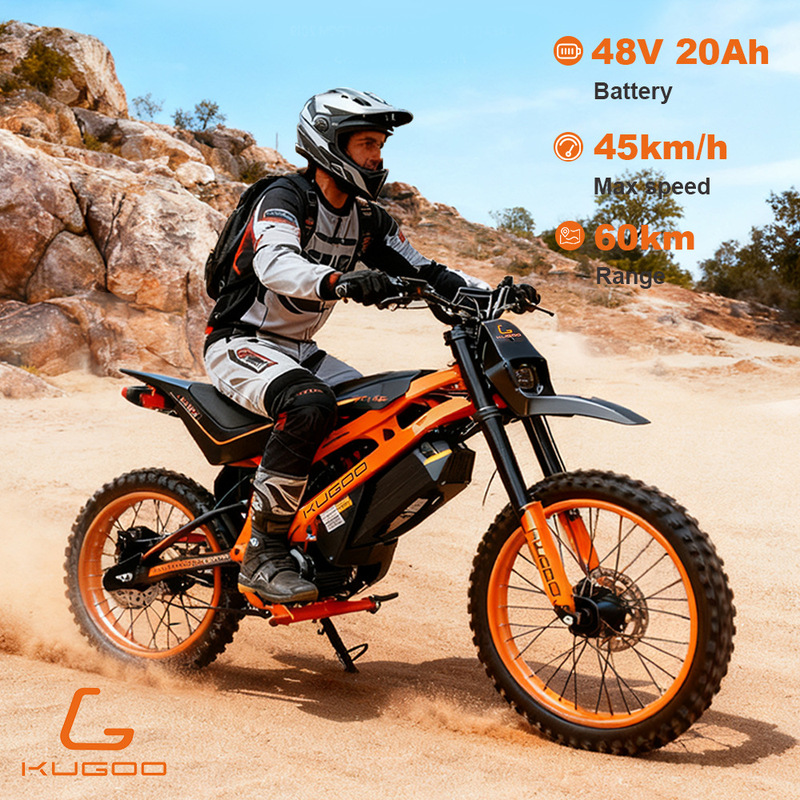 Kugoo Wish 02 Pro 2500W Off-Road Electric Motorcycle 60V 27Ah Electric Bicycle 70Km