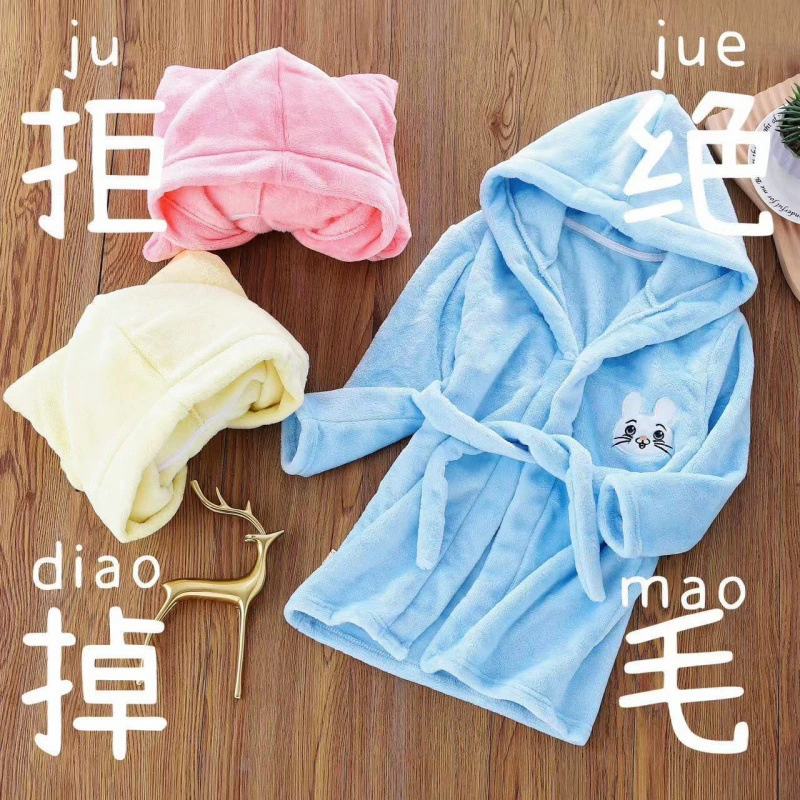 Детский фланелевый халат для мужчин и женщин, полурегуляру pijama, термобелье, тренч, увеличенная толщина