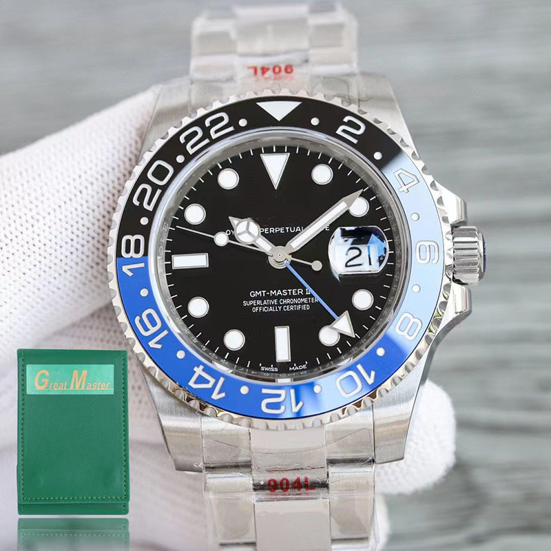 Popular Greenwich Cola anillo reloj correa de acero agua Ghost yate registro reloj automático mecánico impermeable reloj