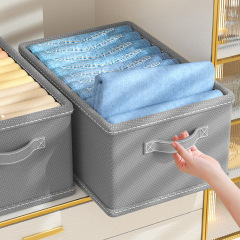New Fabric Organizing Storage Box Non-woven Storage Box Foldable Drawer Household Good Storage Cabinet Bedroom Storage Box