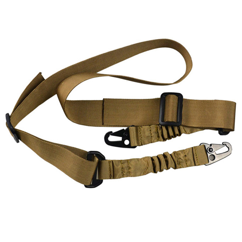Arnés de escalada multifuncional al por mayor en stock, eslinga táctica de doble punto estilo americano, equipo para aficionados militares, correa ajustable para arma.
