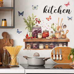 新款fun-e24創意廚具玻璃瓶子貼畫廚房美化裝飾牆貼紙批發自粘