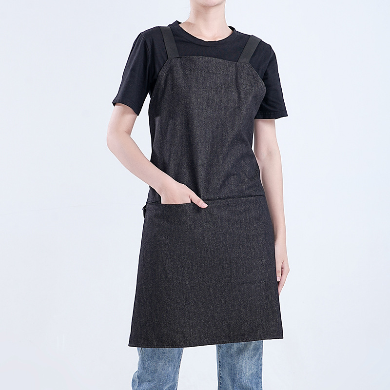 Hebillas cruzadas ajustables vaquero negro