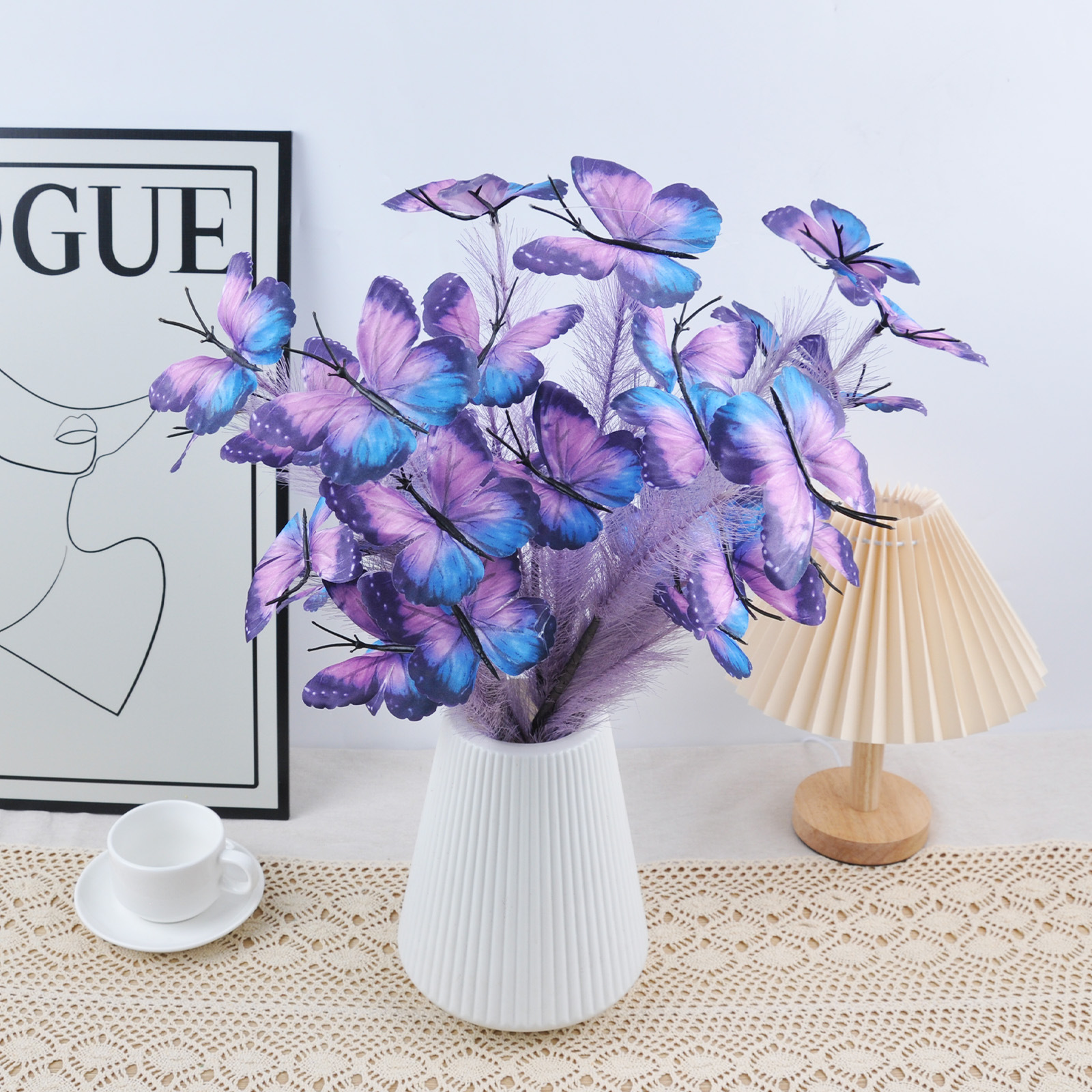 Cross-border Explosions Artificial Butterfly Branches for Wedding Home Office Party Decoration Vase Flower Arrangement Pack