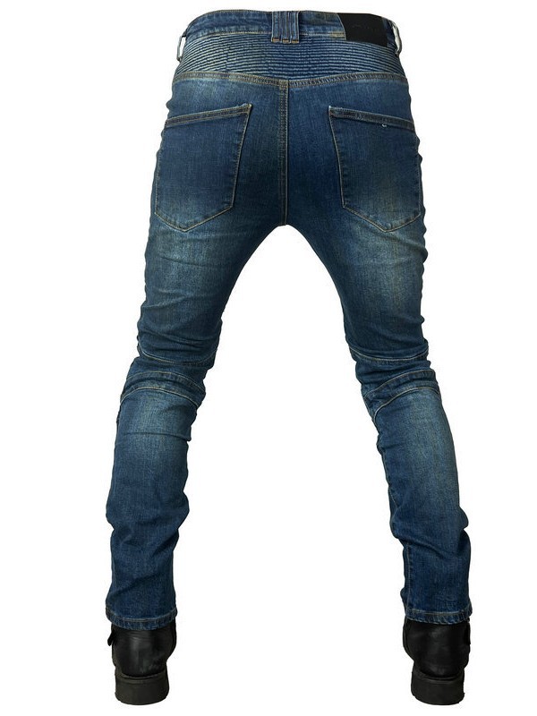 Pantalones de la motocicleta pantalones vaqueros de los hombres retro angustiado casual pantalones de la motocicleta stretch montar Caballero anti-caída de silicona