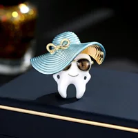 Новая корейская версия сплава капельного масла зубная брошь популярная женская одежда милая личность зубная булавка западная сборка