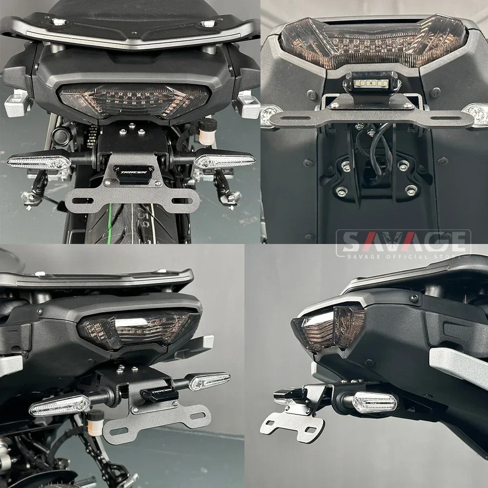 Suitable for Yamaha MT09 Tracer900 FJ09 modified short tail license plate holder motorcycle license plate accessories