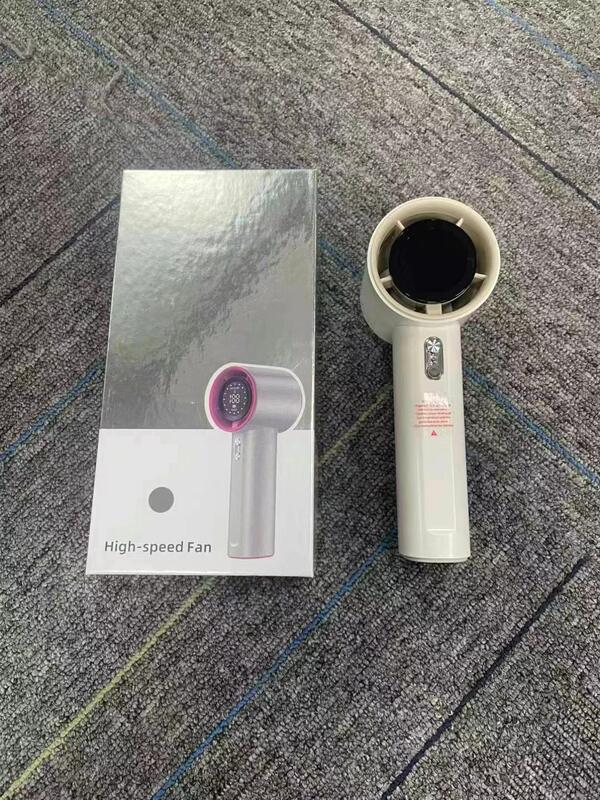 新しい S001 高速 100 ギアハンドヘルドファン usb ミニポータブル充電タービンデスクトップ小型扇風機|undefined